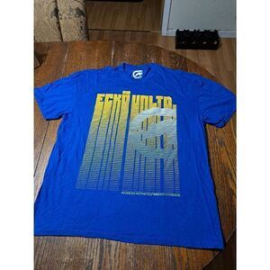 2XL Ecko Unlimited Blue Yellow Short Sleeve Cotton Tee TShirt Top Streetwear